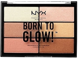 Kup PRZECENA! Paletka rozświetlaczy do twarzy - NYX Professional Makeup Professional Born to Glow Highlighting Palette *