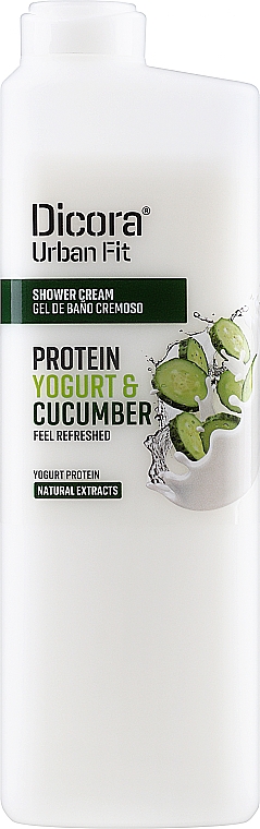 Kremowy żel pod prysznic Proteiny jogurtu i ogórek - Dicora Urban Fit Shower Cream Protein Yogurt & Cucumber — Zdjęcie N3