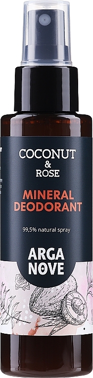 Naturalny dezodorant mineralny w sprayu Róża i kokos - Arganove Aluna Deodorant Spray — Zdjęcie N1