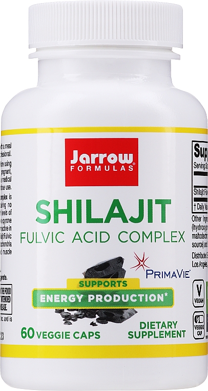 Kwas fulwowy - Jarrow Formulas Shilajit Fulvic Acid Complex, 250 mg — Zdjęcie N2