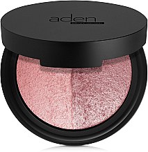 Wypiekany róż dwukolorowy do policzków - Aden Cosmetics Terracotta Baked Blusher Duo — Zdjęcie N1