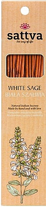 Naturalne indyjskie kadzidła Biała szałwia - Sattva White Sage — Zdjęcie N1