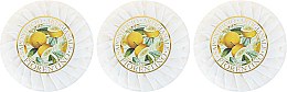 Zestaw naturalnych mydeł w kostce Cytryna - Saponificio Artigianale Fiorentino Lemon Soap (3 x soap 100 g) — Zdjęcie N2