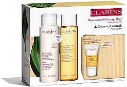 Zestaw - Clarins My Cleansing Essentials Normal Skin (milk/200 ml + lot/200 ml + scr/15 ml + pouch) — Zdjęcie N2