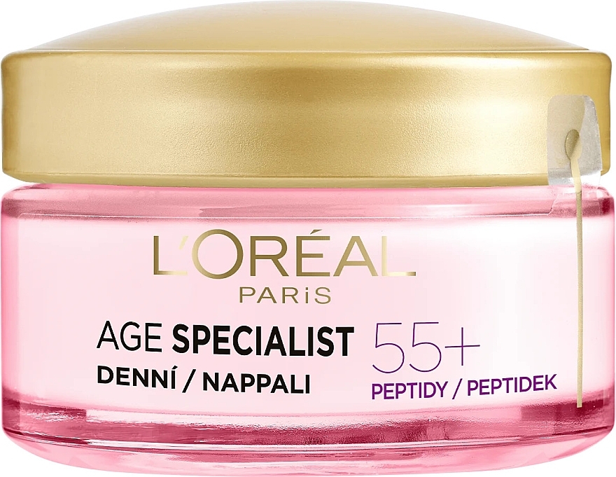 Przeciwzmarszczkowy rozświetlający krem na dzień 55+ - L'Oreal Paris Age Specialist Day Cream 55+ — Zdjęcie N1