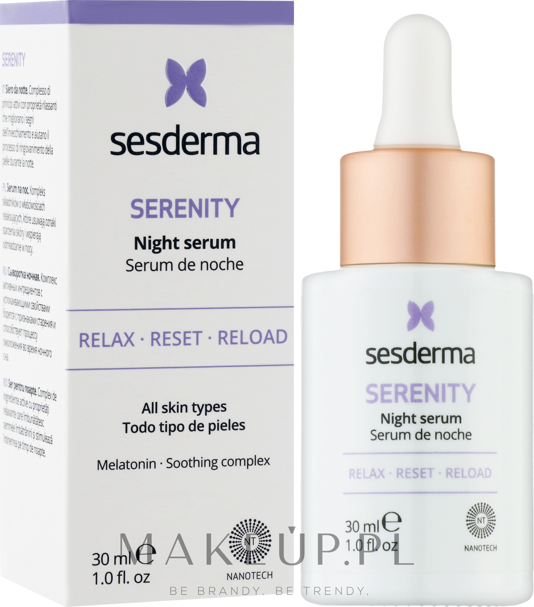 Serum do twarzy na noc - SesDerma Laboratories Serenity Serum — Zdjęcie 30 ml