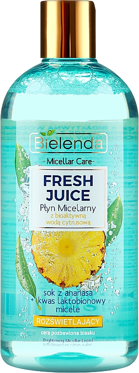 Rozświetlający płyn micelarny z bioaktywną wodą cytrusową - Bielenda Fresh Juice — Zdjęcie N3