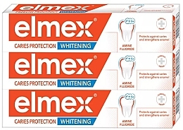 Zestaw pasty do zębów - Elmex Caries Protection Whitening (toothpaste/3x75ml) — Zdjęcie N1