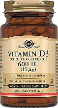 Suplement diety Witamina D3 600, kapsułki - Solgar — Zdjęcie N1