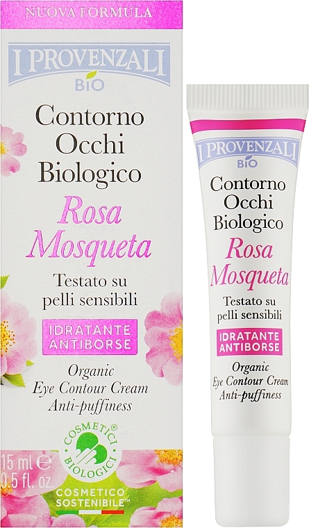 Organiczny konturujący krem pod oczy - I Provenzali Rosa Mosqueta Organic Eye Contour Cream — Zdjęcie N2