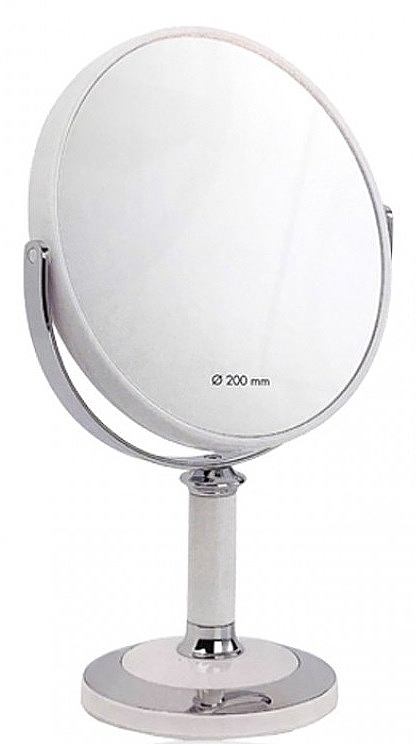 Okrągłe lustro stołowe na cokole, białe, 20 cm, x7 - Acca Kappa — Zdjęcie N1