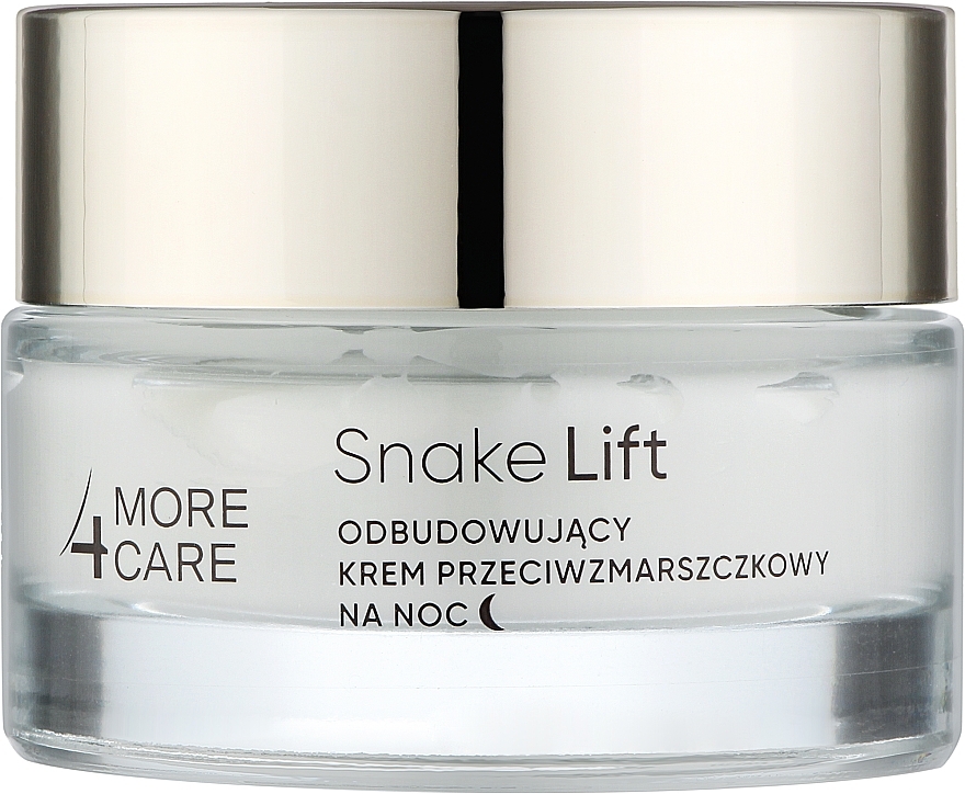 Rewitalizujący krem ​​do twarzy na noc - More4Care Snake Lift Rebuilding Anti-Wrinkle Night Cream