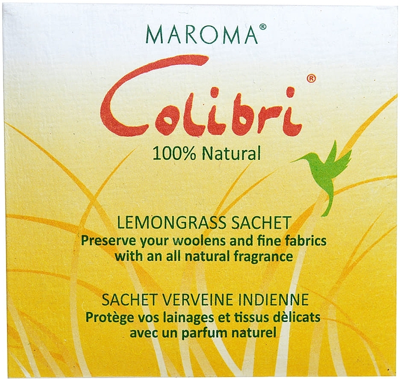 Aromatyczne saszetki Trawa cytrynowa - Maroma Colibri Square Sachet Lemongrass — Zdjęcie N2