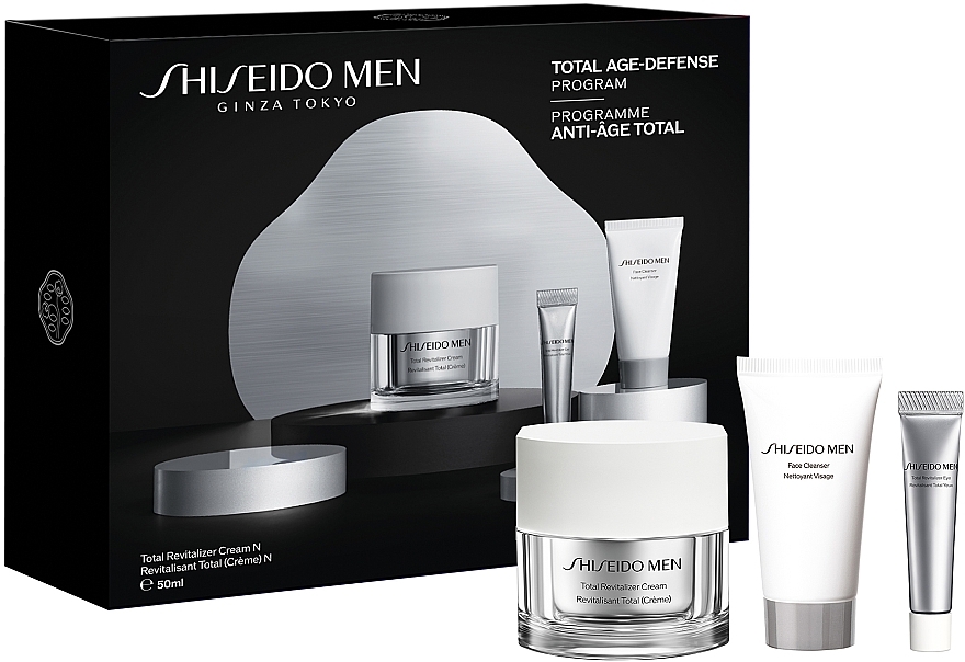 Zestaw - Shiseido Men Total Revitalizer Value Set (cr/50ml + foam/30ml + eye/cr/5ml) — Zdjęcie N1
