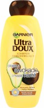 Szampon odbudowujący do włosów suchych i zniszczonych - Garnier Ultra Doux Olejek z awokado i masło karite — Zdjęcie N2