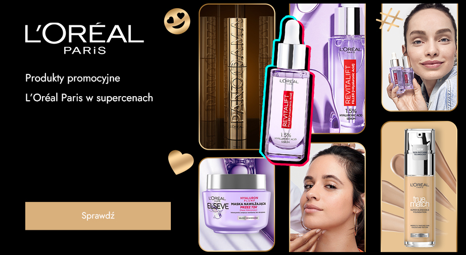 Produkty promocyjne L'Oréal Paris w supercenach. Ceny podane na stronie uwzględniają rabat.