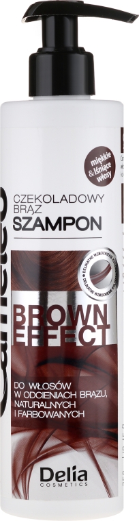 Odświeżający szampon do włosów z efektem pogłębiania koloru dla brunetek - Delia Cameleo Brown Effect