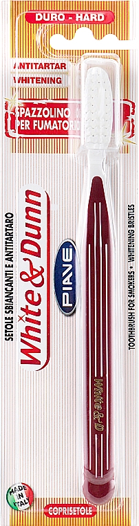 Szczoteczka do zębów White & Dunn, twarda, bordowa - Piave Toothbrush — Zdjęcie N1