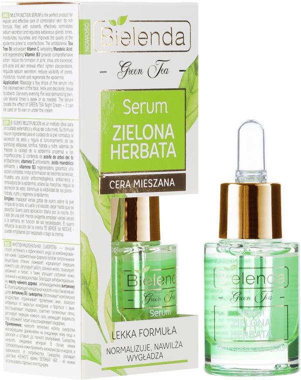 Serum do cery mieszanej Zielona herbata - Bielenda Green Tea — Zdjęcie N1