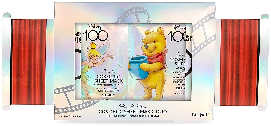 Zestaw maseczek do twarzy - Mad Beauty Disney 100 Face Mask Duo Tinkerbell & Winnie (f/masc/2x25ml) — Zdjęcie N4