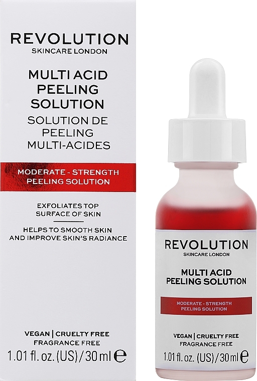 Głęboko oczyszczający peeling do twarzy z kwasami - Revolution Skincare Multi Acid Intense Peeling Solution — Zdjęcie N2