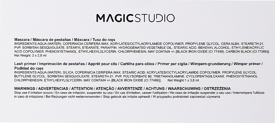 Zestaw - Magic Studio Eye Trio Set Plump, Prime, Curl (mascara/2x2.8ml + primer/3/.8ml) — Zdjęcie N1