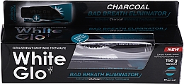 Kup Zestaw do zębów - White Glo Charcoal Bad Breath Eliminator Set (t/paste 100 ml + t/brush)