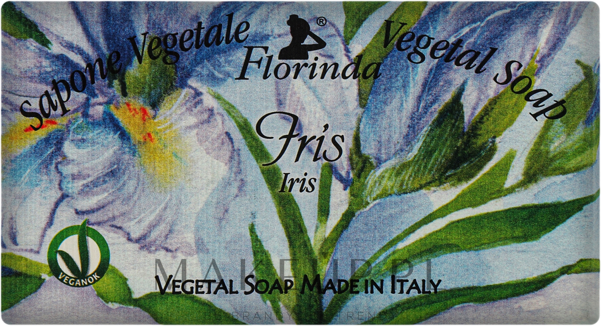 Naturalne mydło w kostce Irys - Florinda Sapone Vegetale Iris Vegetal Soap Handmade — Zdjęcie 100 g