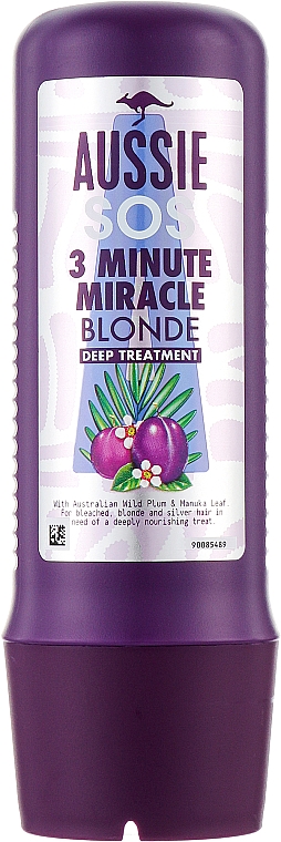 Maska do włosów blond - Aussie 3 Minute Miracle Blonde Deep Treatment — Zdjęcie N1