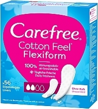 Wkładki higieniczne, 56 szt. - Carefree Cotton FlexiForm Unscented — Zdjęcie N11