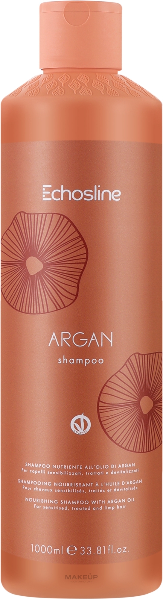 Odżywczy szampon do włosów - Echosline Argan Shampoo — Zdjęcie 1000 ml