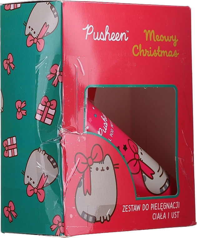 PRZECENA! Zestaw - Pusheen Merry Christmas (lip/balm/3.8 g + show gel/200 ml) * — Zdjęcie N1