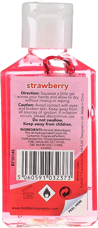 Antybakteryjny żel do rąk Truskawka - Bubble T Cleansing Hand Gel Strawberry — Zdjęcie N2