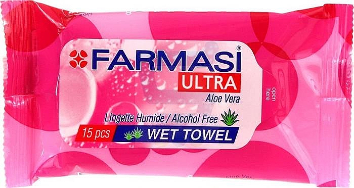 Chusteczki nawilżane z aloesem - Farmasi Ultra Pink — Zdjęcie N1