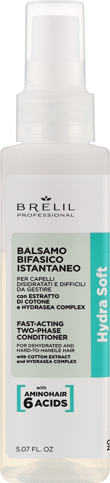 Szybko działająca dwufazowa odżywka do włosów - Brelil Hydra Soft Treatment Fast-Acting Two-Phase Conditioner — Zdjęcie 150 ml