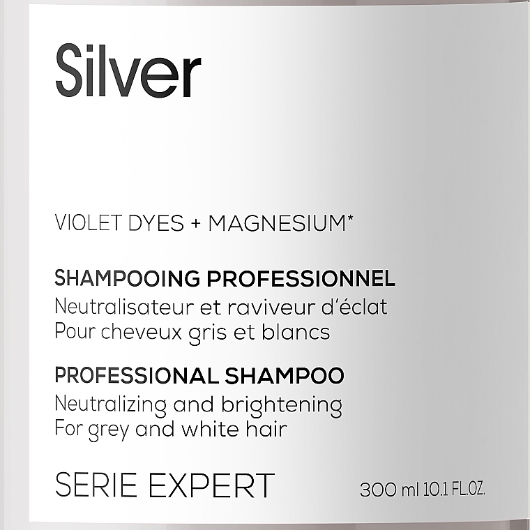 PRZECENA! Rozjaśniający szampon do włosów siwych - L'Oreal Professionnel Serie Expert Magnesium Silver Shampoo * — Zdjęcie N4