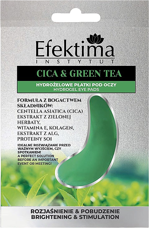 Hydrożelowe płatki pod oczy - Efektima Instytut Hydrogel Eye Pads Cica & Green Tea