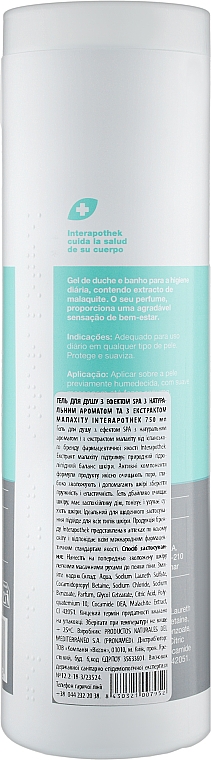 Żel pod prysznic SPA z naturalnym zapachem i ekstraktem z malachitu - Interapothek Gel De Bano Spa Thermal — Zdjęcie N2