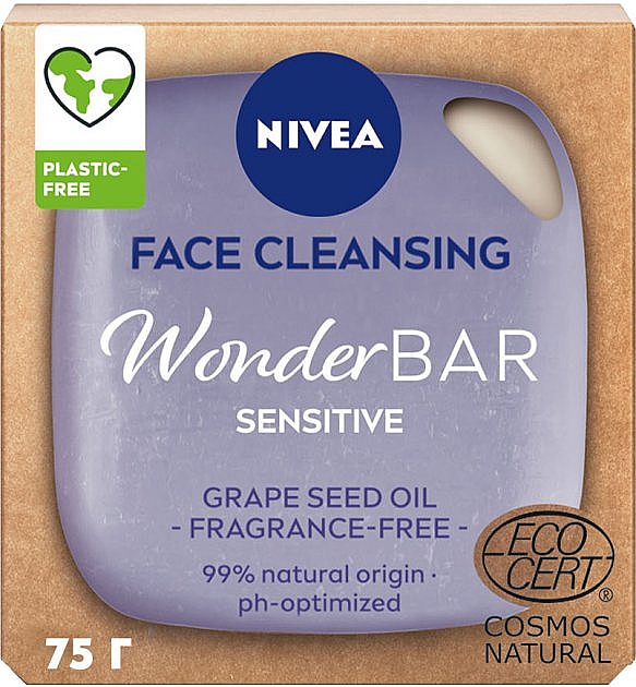 Naturalne mydełko do mycia twarzy dla skóry wrażliwej - NIVEA WonderBar Sensitive Face Cleansing