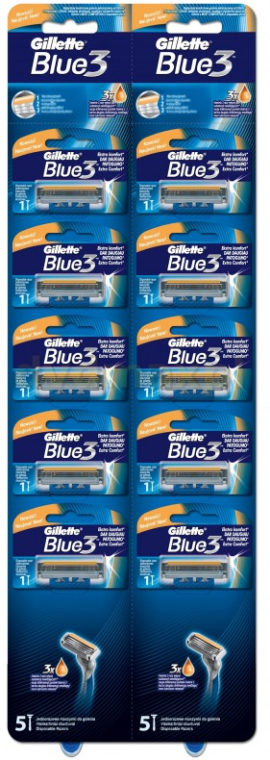 Zestaw jednorazowych maszynek do golenia, 10 sztuk - Gillette Blue 3 — Zdjęcie N1