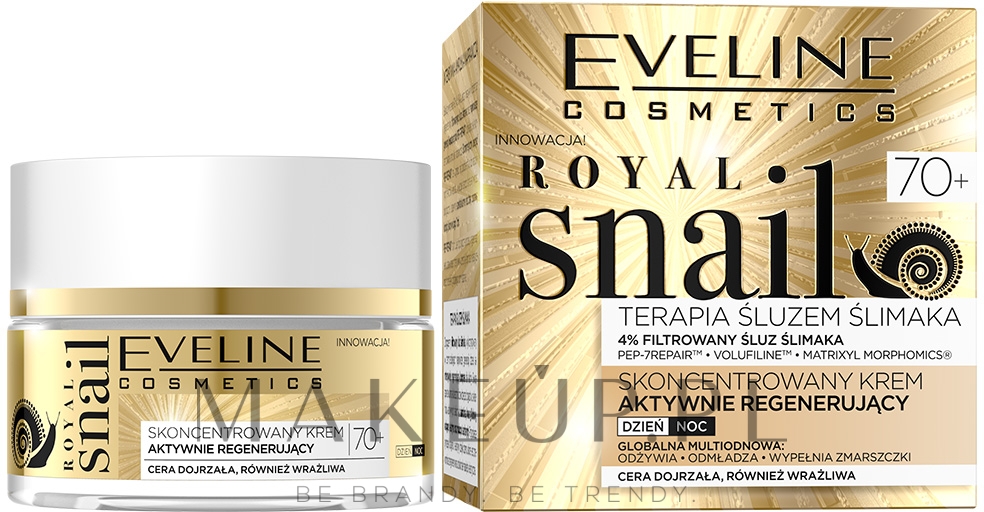 Skoncentrowany krem aktywnie regenerujący na dzień i na noc 70+ - Eveline Cosmetics Royal Snail — Zdjęcie 50 ml