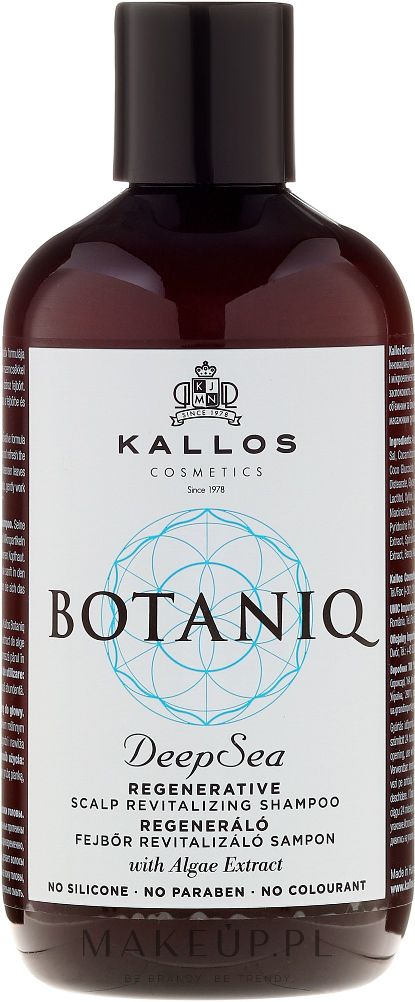 Regenerujący szampon rewitalizujący skórę głowy - Kallos Cosmetics Botaniq Deep Sea Shampoo — Zdjęcie 300 ml