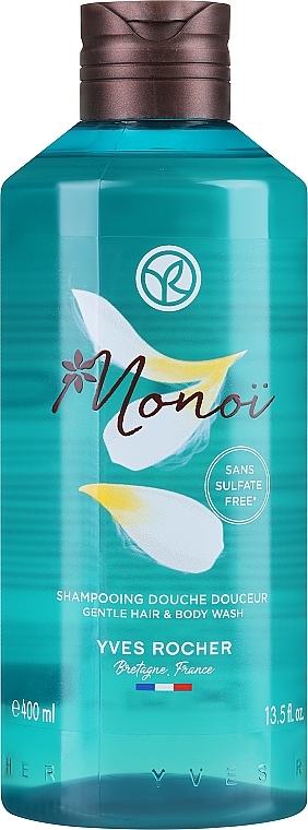 Żel pod prysznic do ciała i włosów - Yves Rocher Monoi Gentle Hair And Body Wash — Zdjęcie N1