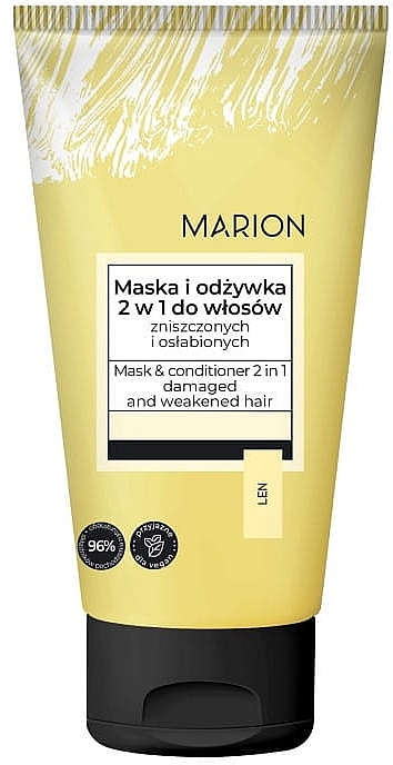 Maska-odżywka 2 w 1 do włosów zniszczonych i osłabionych - Marion Basic — Zdjęcie N1