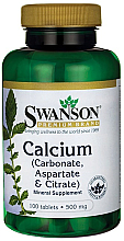 Kup Suplement diety Węglan wapnia, asparaginian i cytrynian w tabletkach - Swanson Calcium (Carbonate, Aspartate & Citrate)