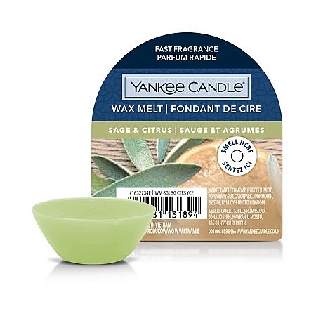 Wosk aromatyczny - Yankee Candle Wax Melt Sage & Citrus — Zdjęcie N1
