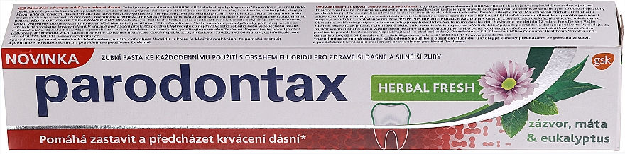 Pasta do zębów przeciw krwawieniu dziąseł i chorobom przyzębia - Parodontax Herbal Fresh Toothpaste — Zdjęcie N1