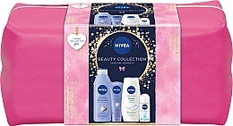 Zestaw - NIVEA Beauty Collection (sh/gel/250ml + b/milk/250ml + deo/50ml + h/cr/100ml + bag) — Zdjęcie N1