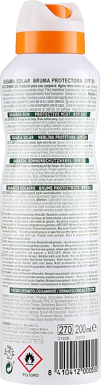 Przeciwsłoneczny krem do ciała w sprayu SPF 50 - Babaria Protective Mist For Sensitive Skin Spf50 — Zdjęcie N2
