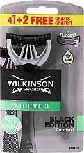 Zestaw jednorazowych maszynek do golenia, 4 +2 szt. - Wilkinson Sword Xtreme 3 Black Edition — Zdjęcie N1